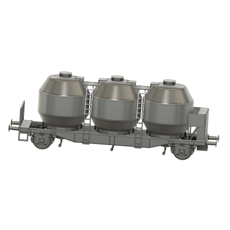 Pulvertransportvagn Ucs cylindrisk kula skala H0 1:87