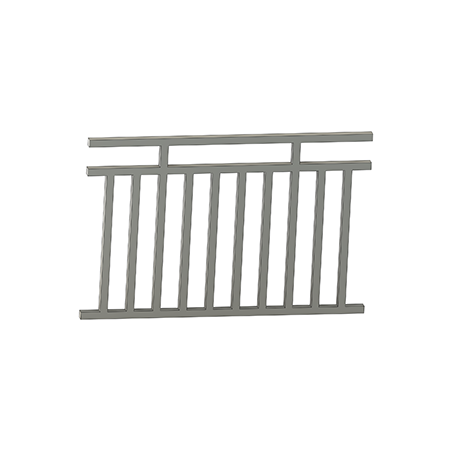 Metal fence, flat lintel