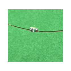 Lysdiod 0402 varmvit med lackisolerade anslutningstrådar