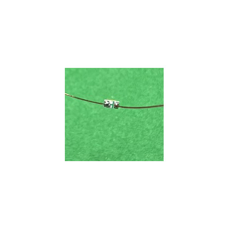 Lysdiod 0402 varmvit med lackisolerade anslutningstrådar