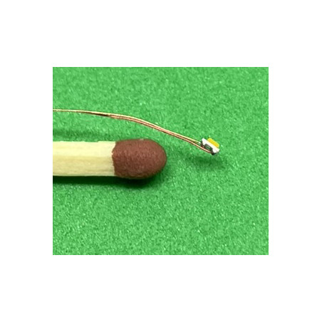 Lysdiod 0603 varmvit med lackisolerade anslutningstrådar