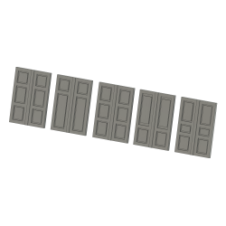 Pardörrar utan fönster