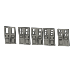 Pardörrar dörrar mellanstora fönster